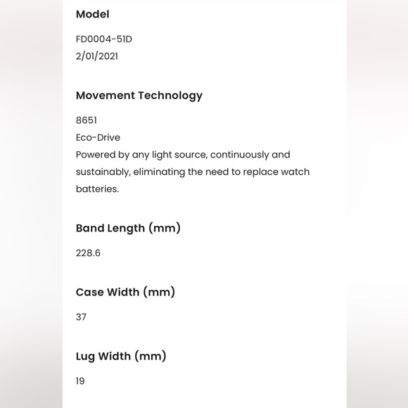 Citizen Eco Drive with Diamond insets - Picture 5 of 5